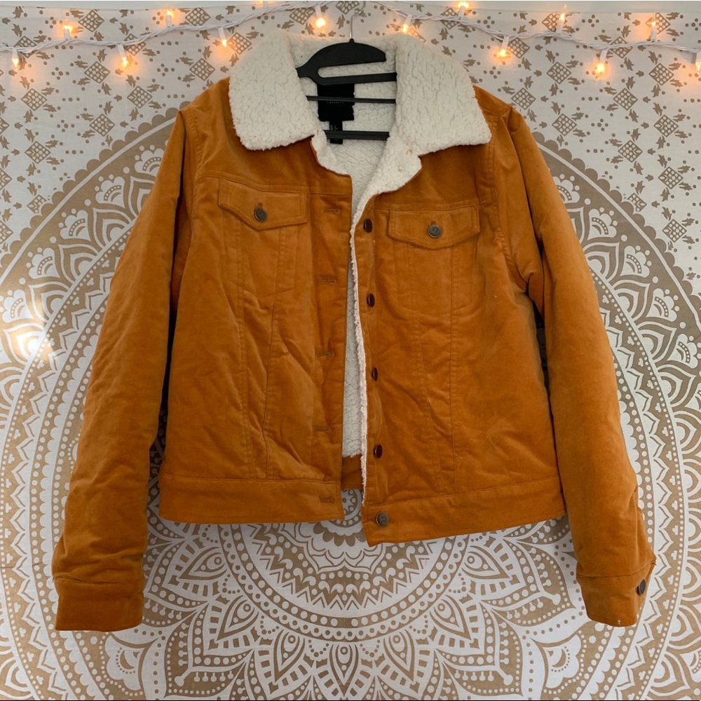 Yellow Fur Jacket from Forever 21